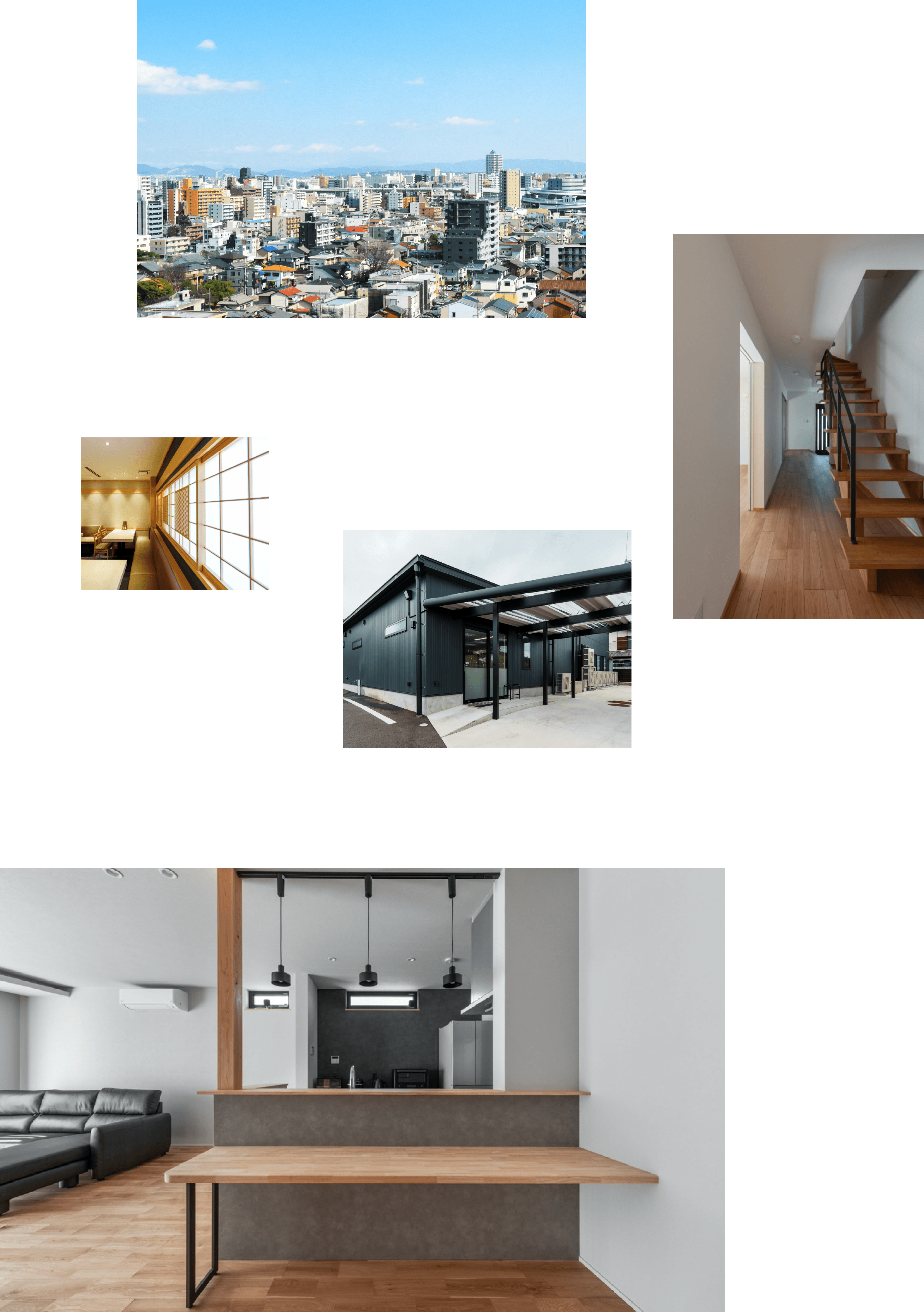 L HOME の施工と街並み