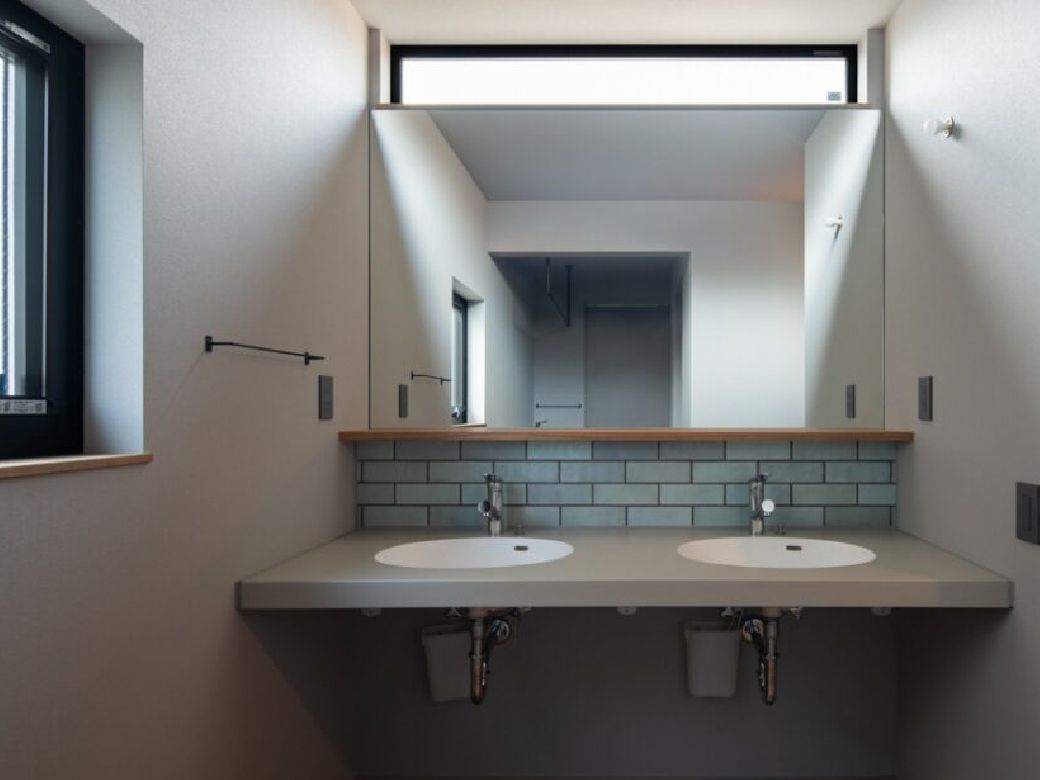 洗面スペースの施工写真